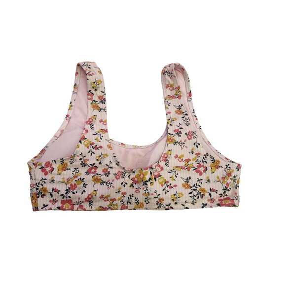 Cabana Del Sol Women's L  Floral Wide Shoulder Bikini Top 2230 - Picture 2 of 4